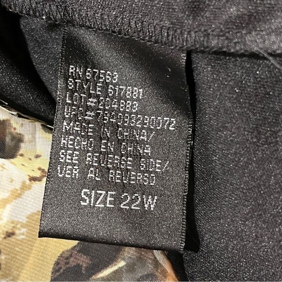 S.L. Fashions layered Leopard Print plus side scoop neck sleeveless Dress 22 W - Picture 11 of 13